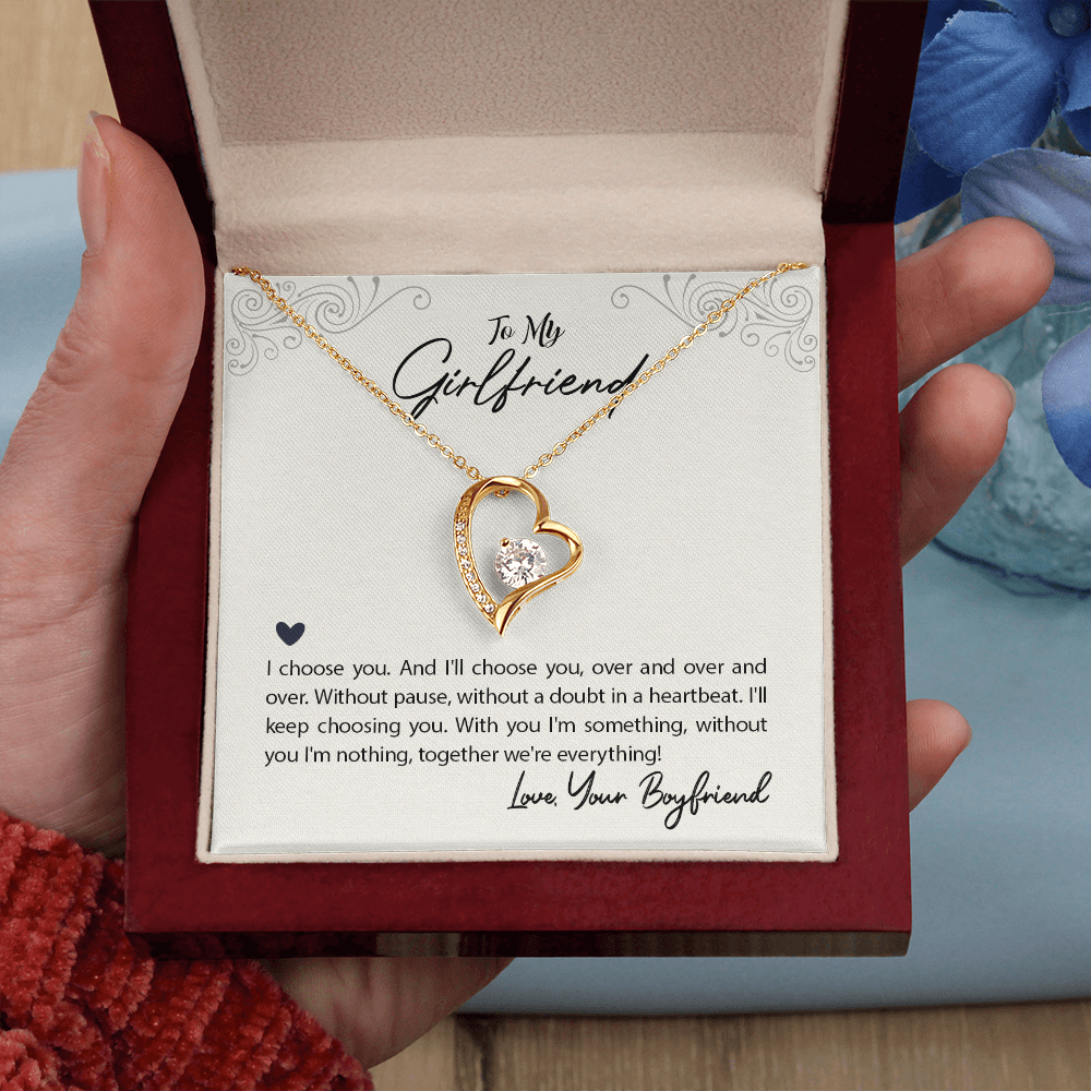 Anniversary or birthday gift for girlfriend with message of love
