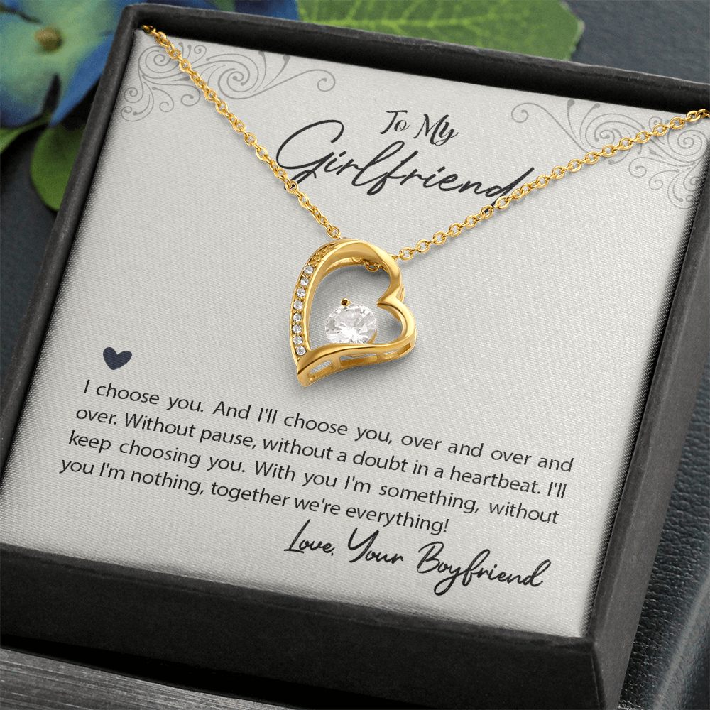 Emotional keepsake necklace for girlfriend from boyfriend