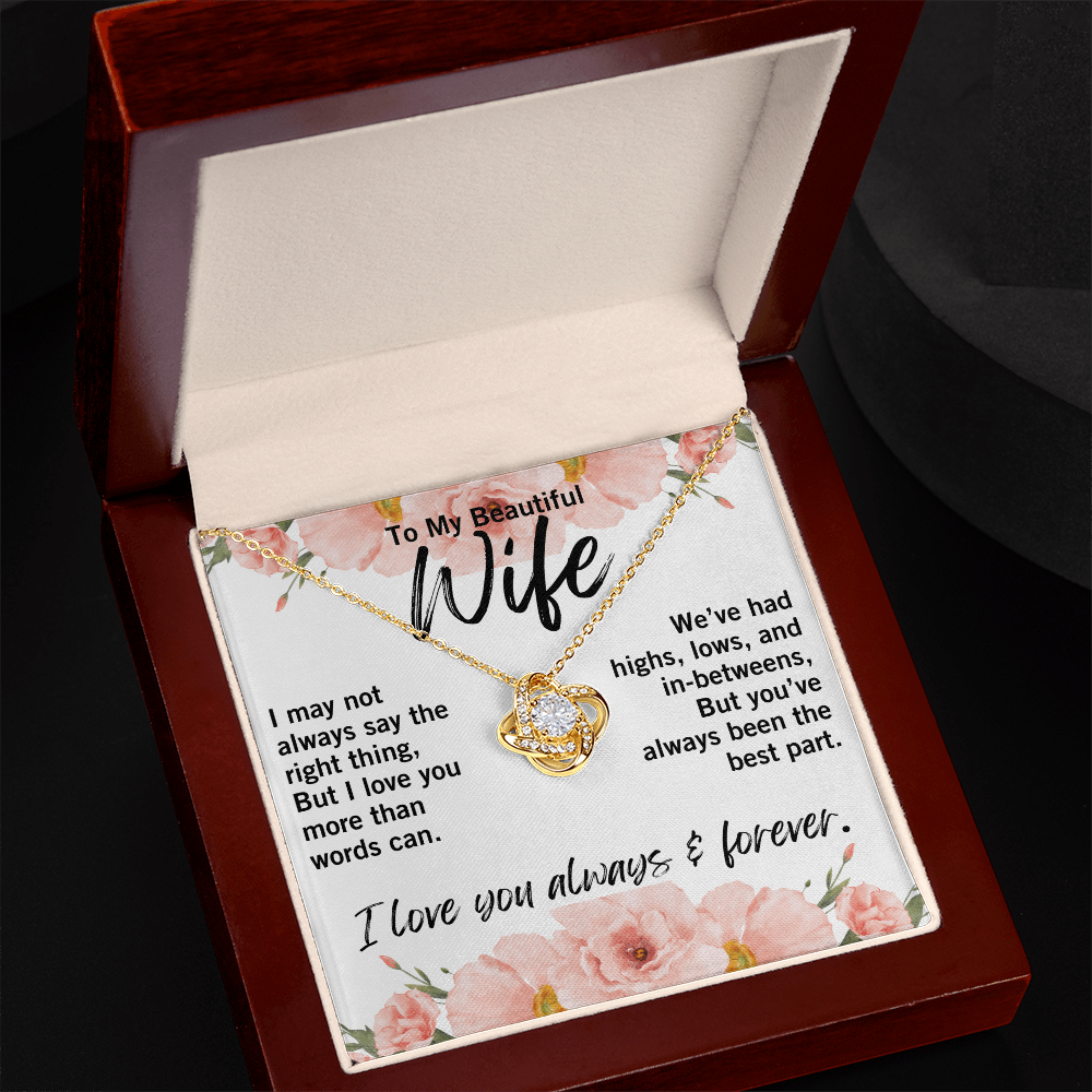 Heartfelt keepsake necklace for wife celebrating lasting love
