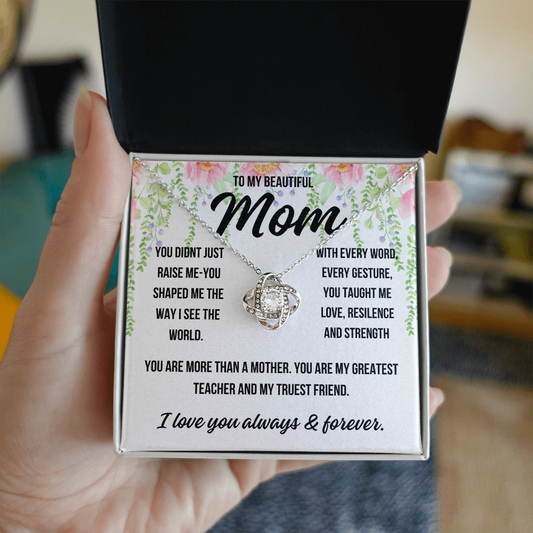 Love Knot necklace for mom from daughter