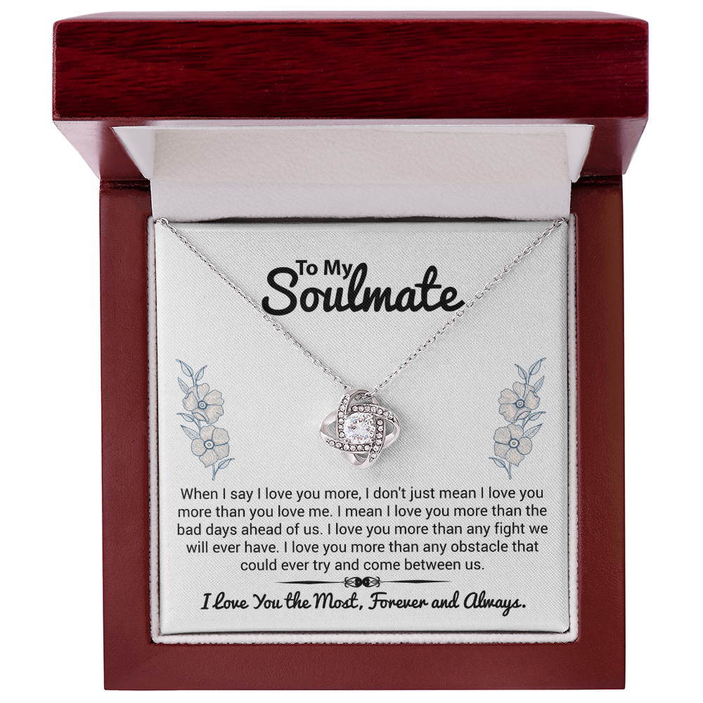 Luxury LED mahogany-style gift box – perfect packaging for romantic soulmate necklace