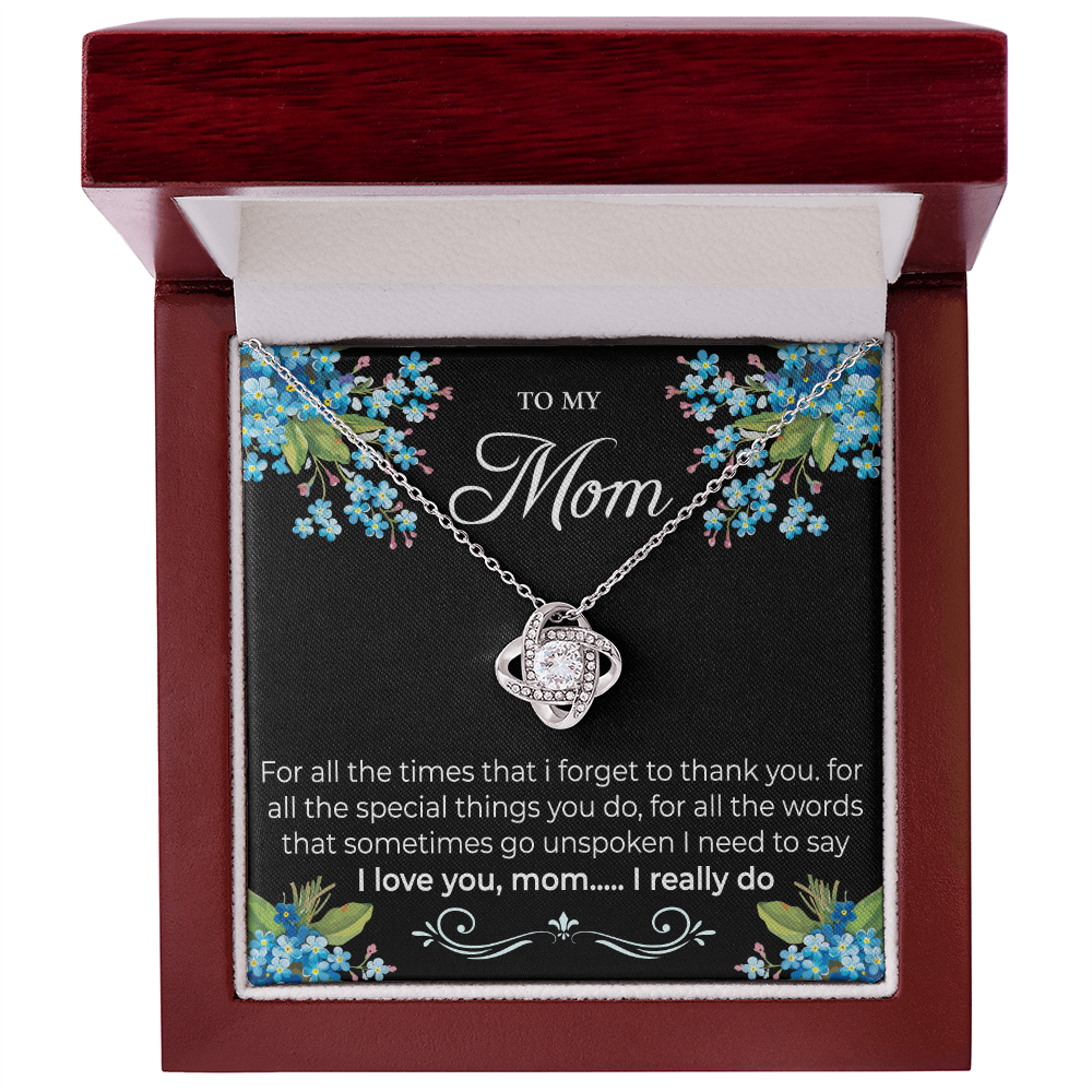 Mahogany-style LED gift box for mom – luxury packaging for sentimental necklace gift