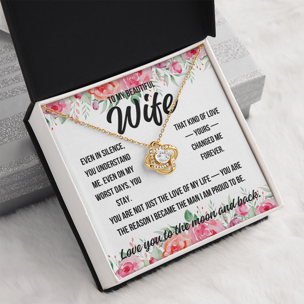 To My Wife necklace – I love you to the moon and back message