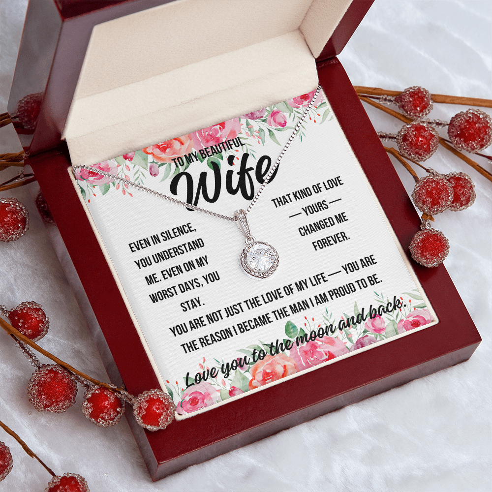 To My Wife necklace – emotional jewelry gift for anniversary or birthday