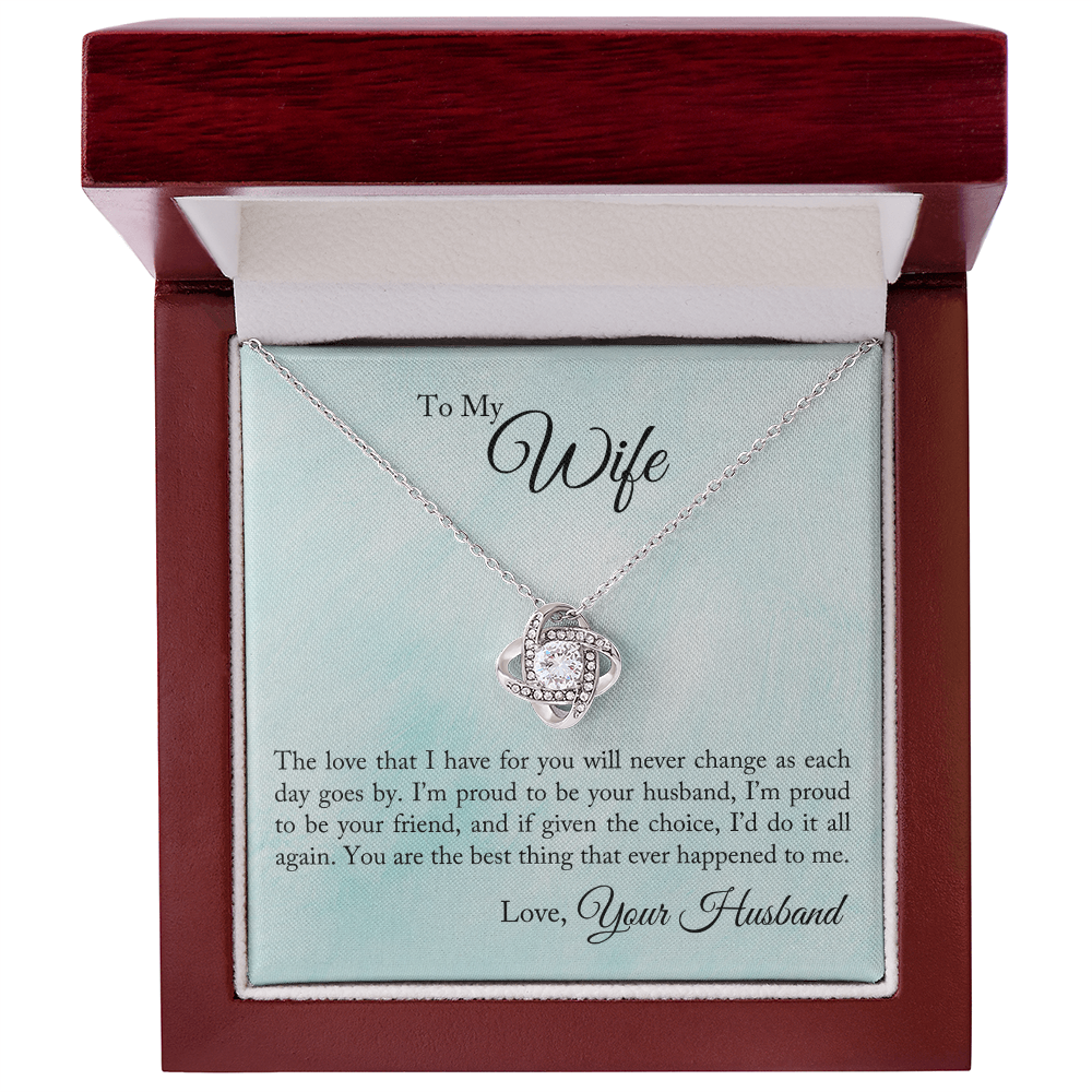 To My Wife necklace set with elegant packaging – meaningful anniversary or birthday gift