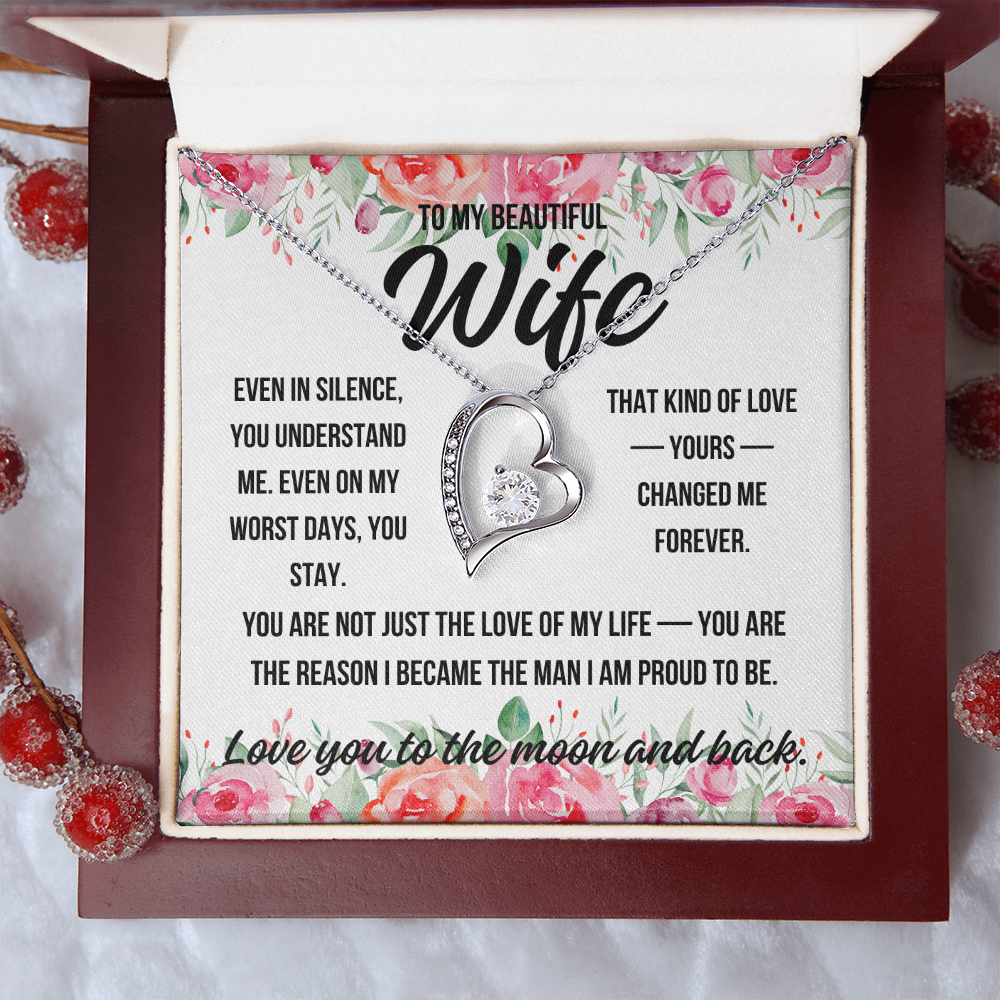 Love Knot / Forever Love / Eternal Hope Necklace with message of devotion