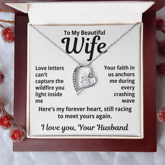 To My Beautiful Wife From Husband " Love Letters Can't..."Forever Love Necklace