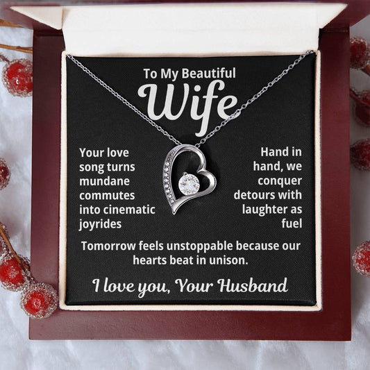 To My Beautiful Wife From Your Husband "Your Love Song..." Forever Love Necklace