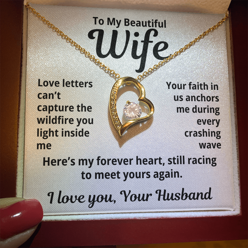 To My Beautiful Wife From Husband " Love Letters Can't..."Forever Love Necklace