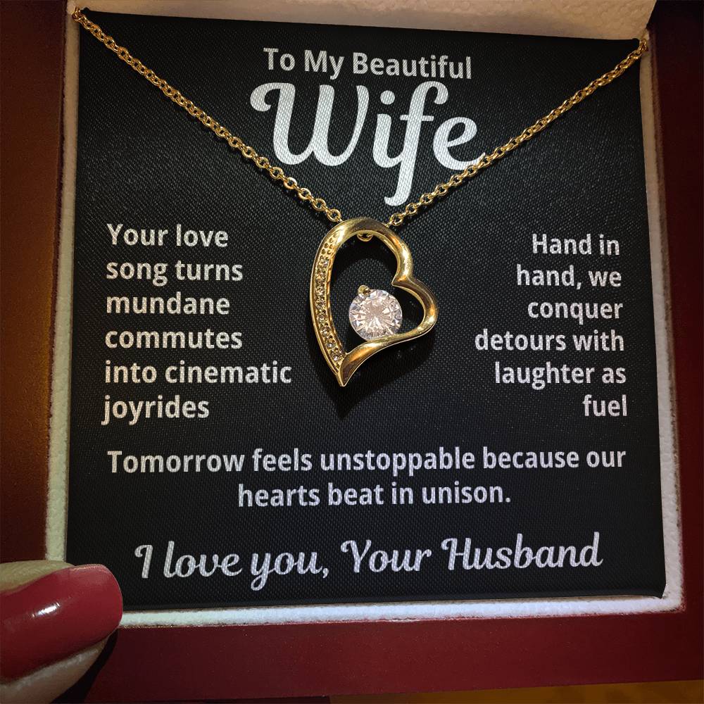 To My Beautiful Wife From Your Husband "Your Love Song..." Forever Love Necklace