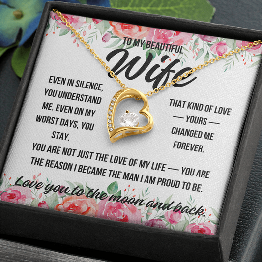 To My Wife necklace – emotional jewelry gift for anniversary or birthday