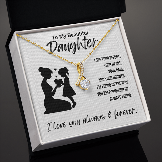 Alluring Beauty necklace for daughter from mom

