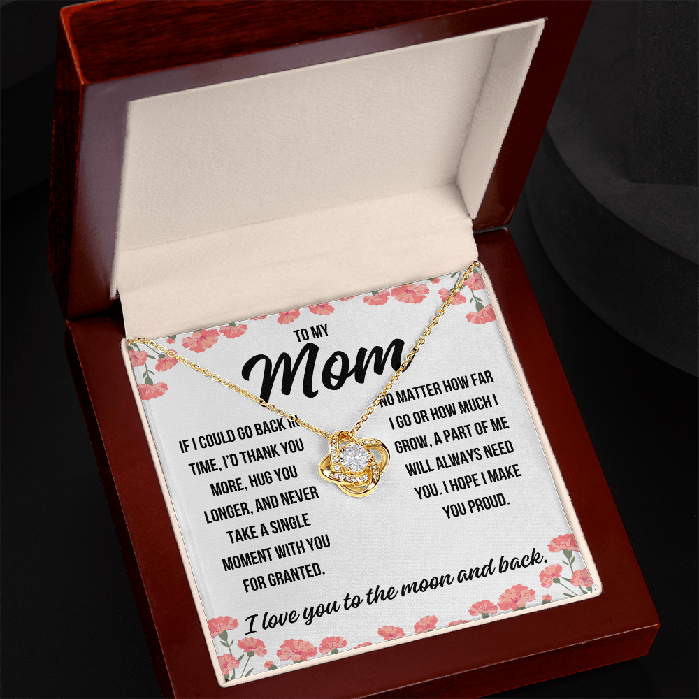 Birthday gift necklace for mom with message card

