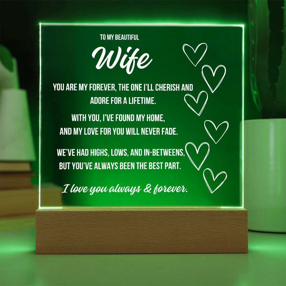 Birthday love gift for wife with touching message