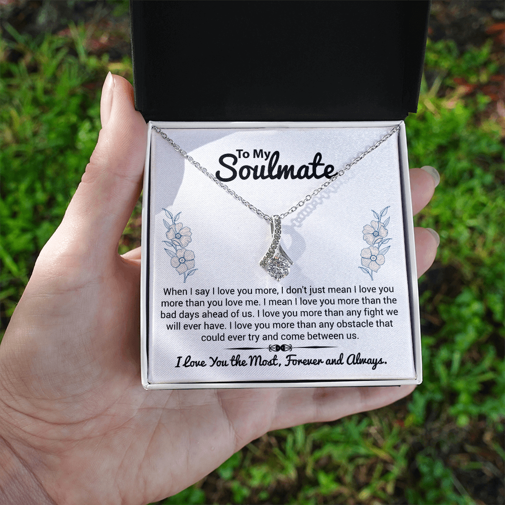 Elegant love necklace gift for her – anniversary or Valentine’s Day jewelry for soulmate

