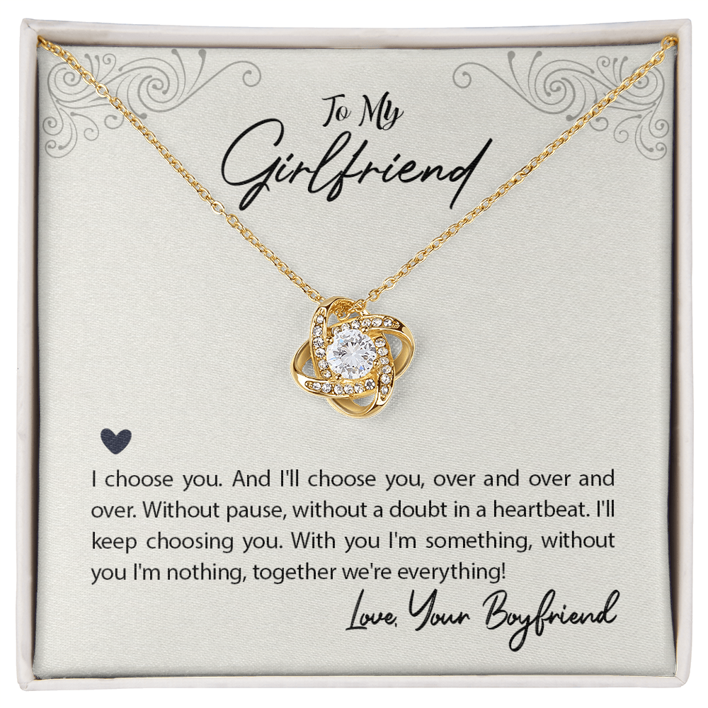 Emotional jewelry gift for girlfriend from boyfriend with love quote

