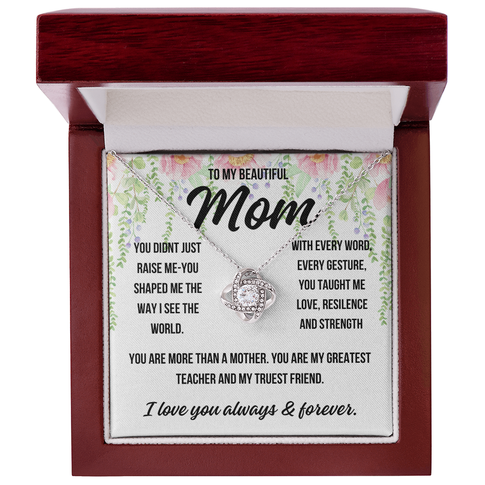 Emotional tribute necklace for mother