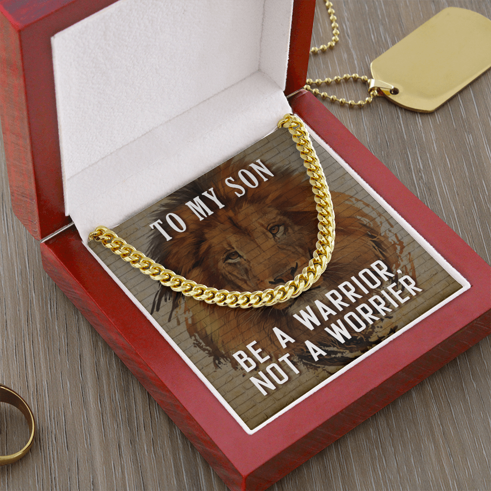 Empowering jewelry gift for strong son

