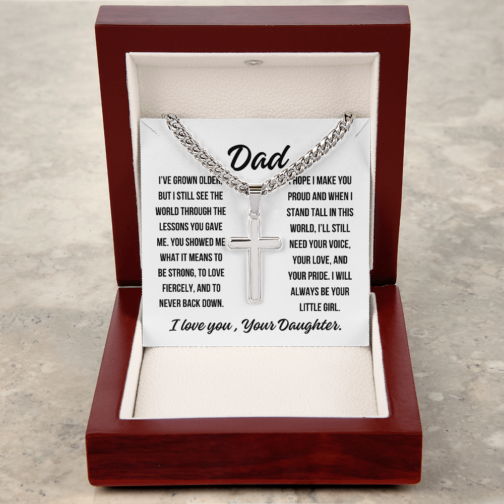 Faith-inspired necklace for father from daughter

