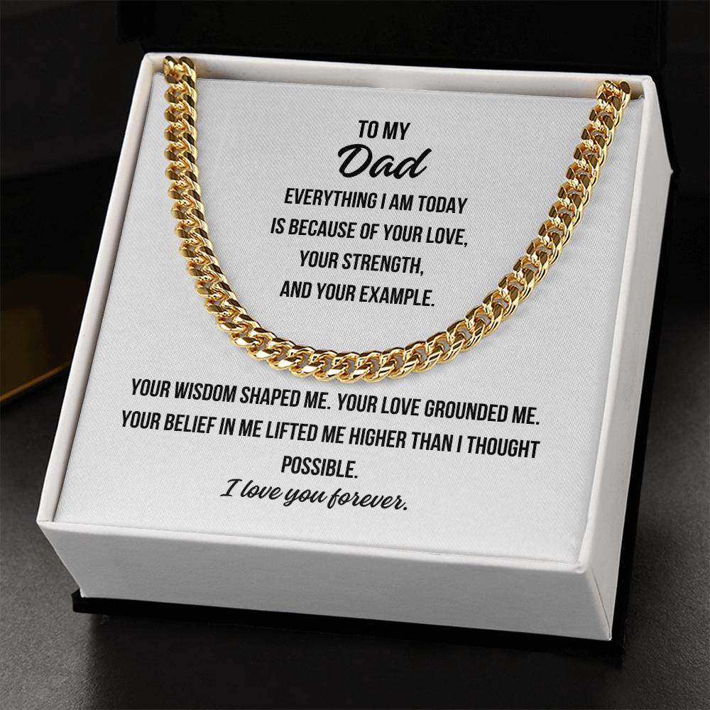 Father’s Day or birthday gift for dad – Cuban chain from child

