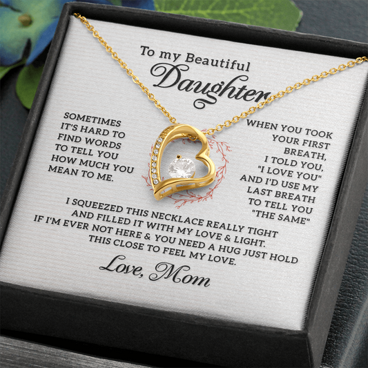 Forever Love necklace for daughter from mom