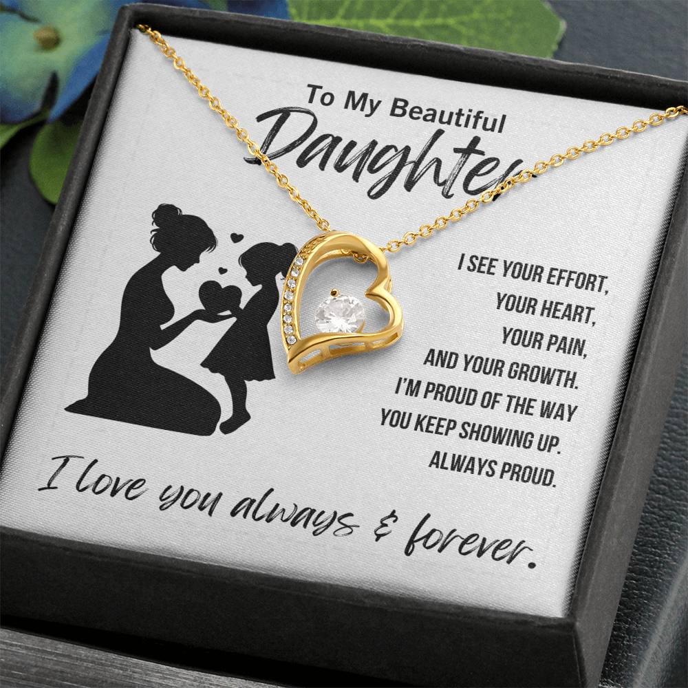 Gift for daughter with heartfelt card of encouragement and strength

