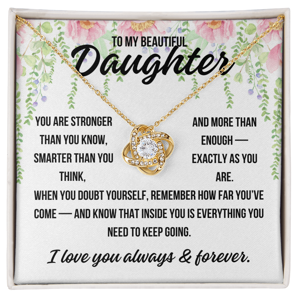 Graduation or birthday necklace gift for daughter from parent

