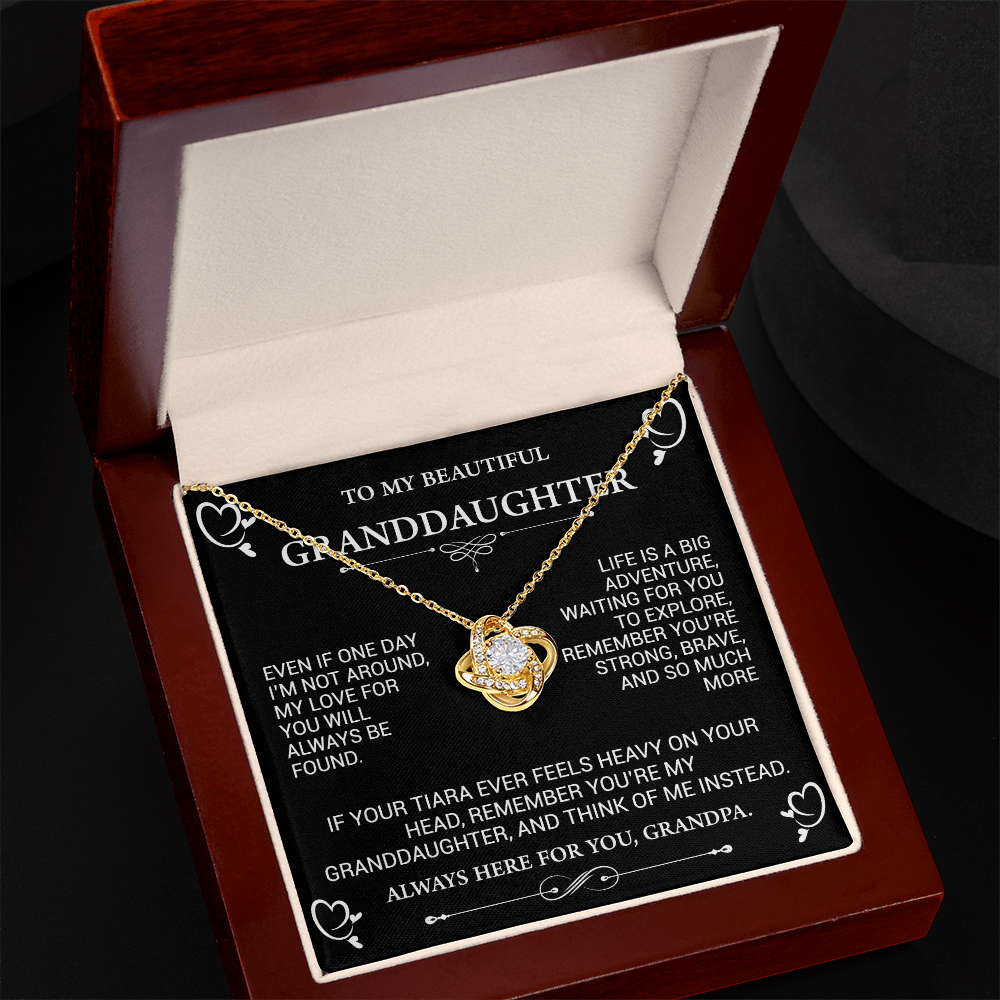 Always Here for You – Love Knot Necklace for Granddaughter from Grandpa