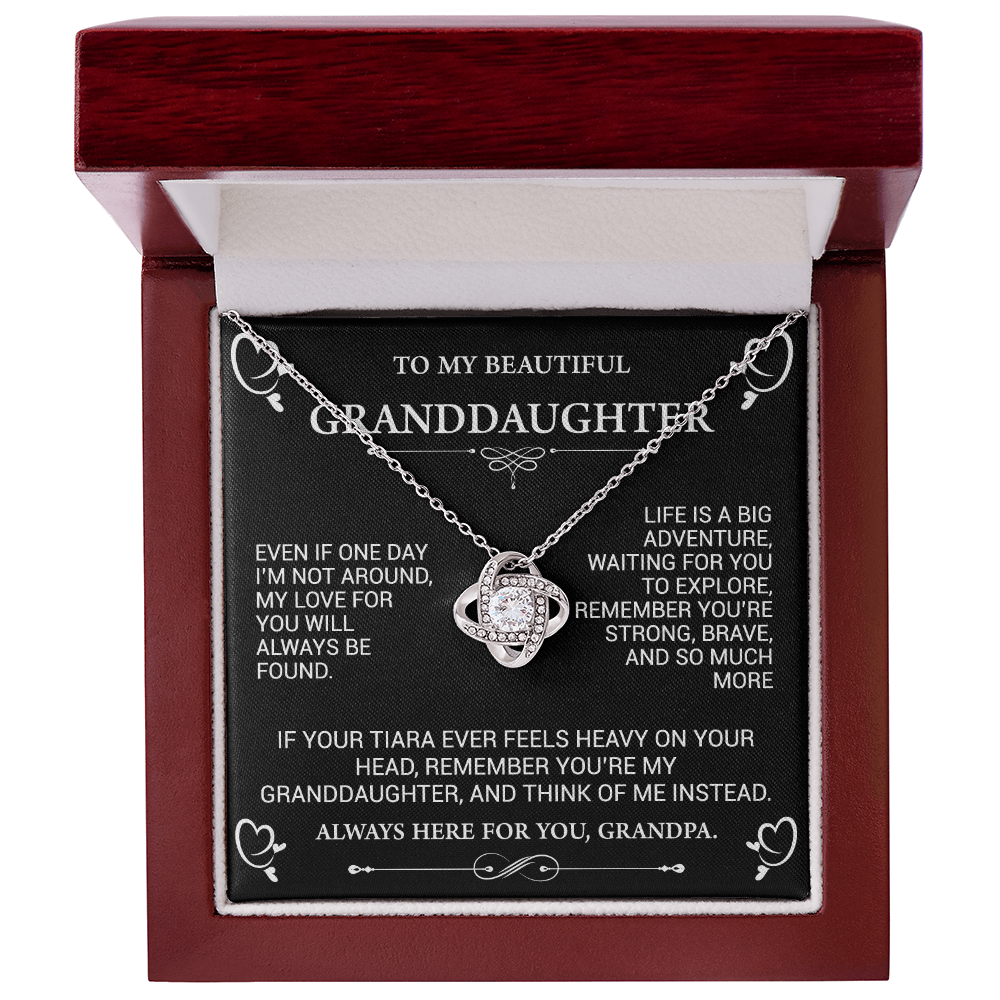 Always Here for You – Love Knot Necklace for Granddaughter from Grandpa
