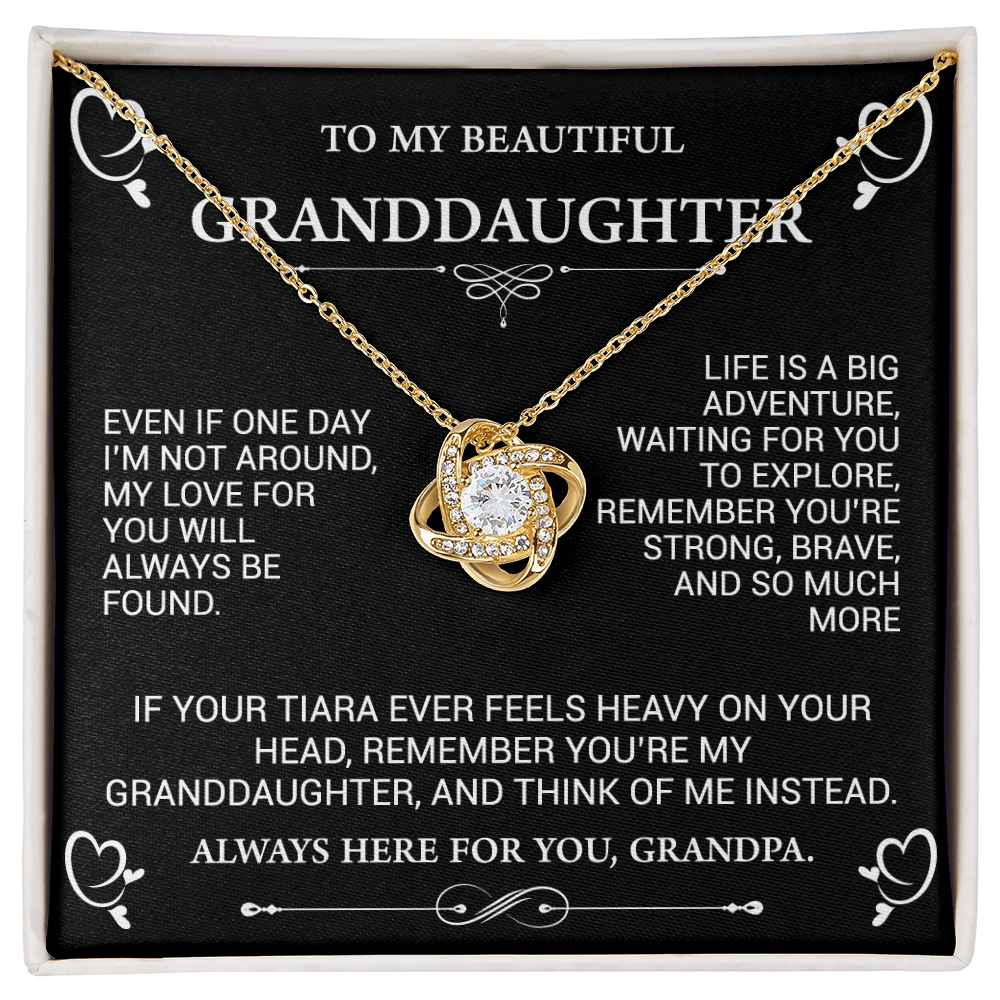 Always Here for You – Love Knot Necklace for Granddaughter from Grandpa