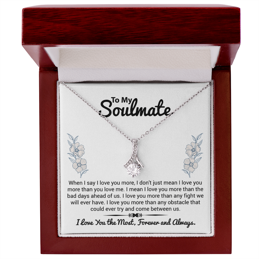 Mahogany-style LED luxury gift box – beautiful packaging for romantic necklace

