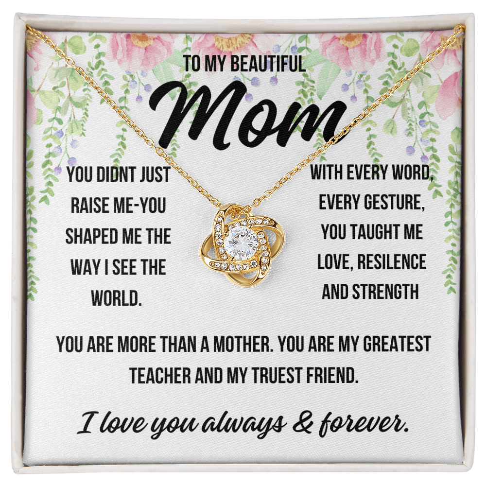 Meaningful mom gift from son with message card