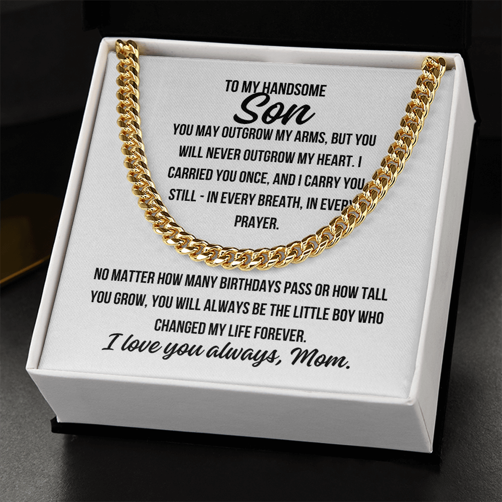 Meaningful necklace for son with emotional message

