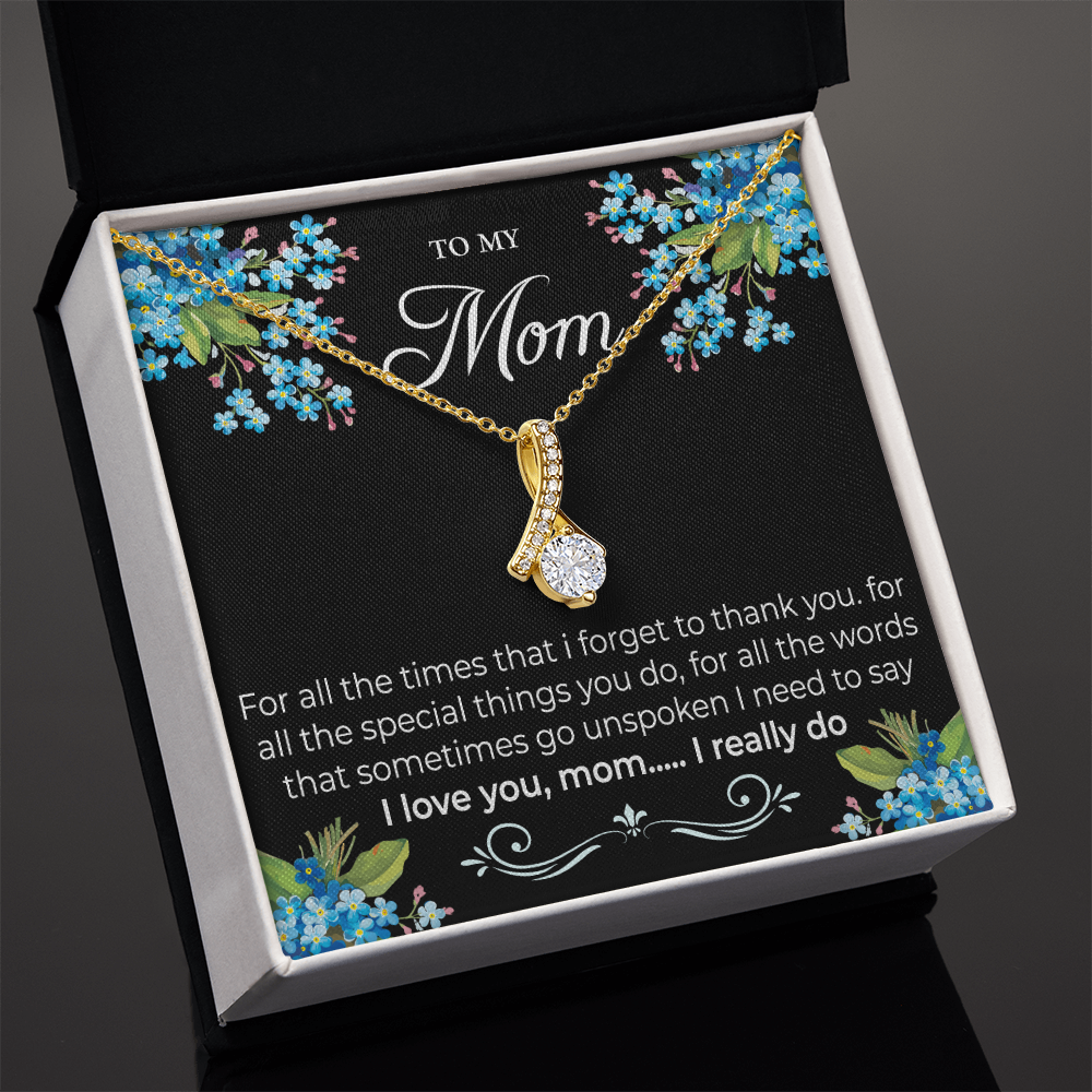 Mother's Day necklace gift – Alluring Beauty jewelry with heartfelt message card