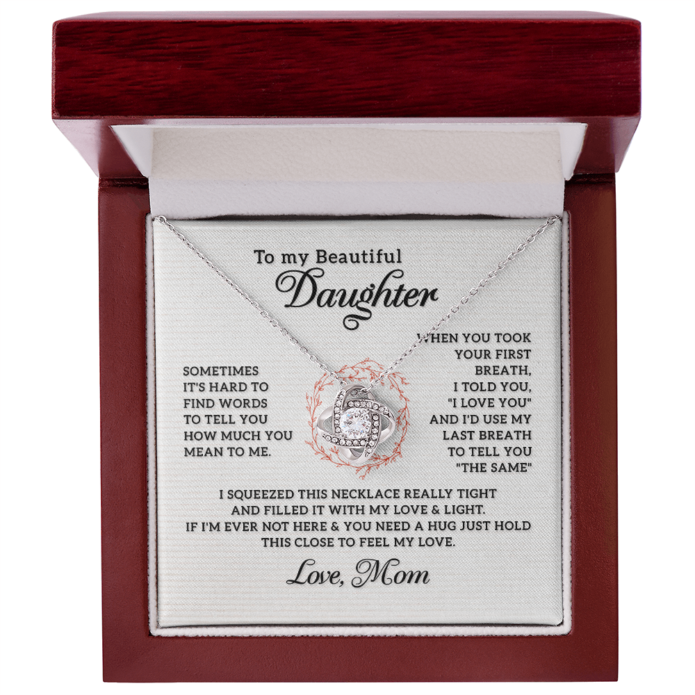 Mother to daughter keepsake necklace

