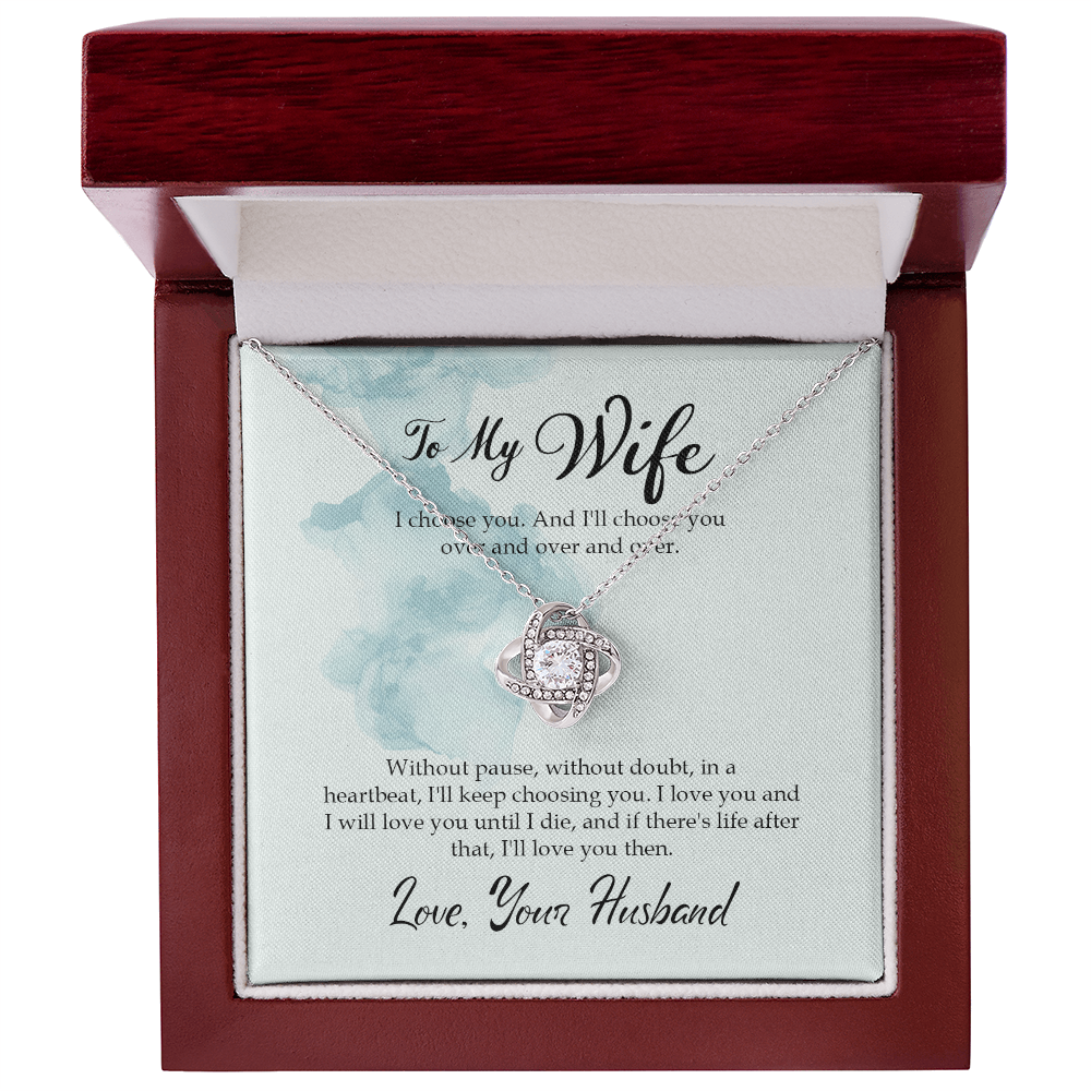 Romantic message card expressing loyalty and devotion – gift from husband to wife

