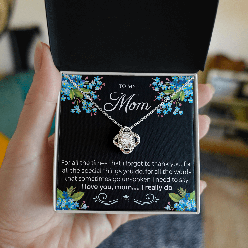 To My Mom necklace gift – meaningful jewelry for mom with heartfelt thank you message