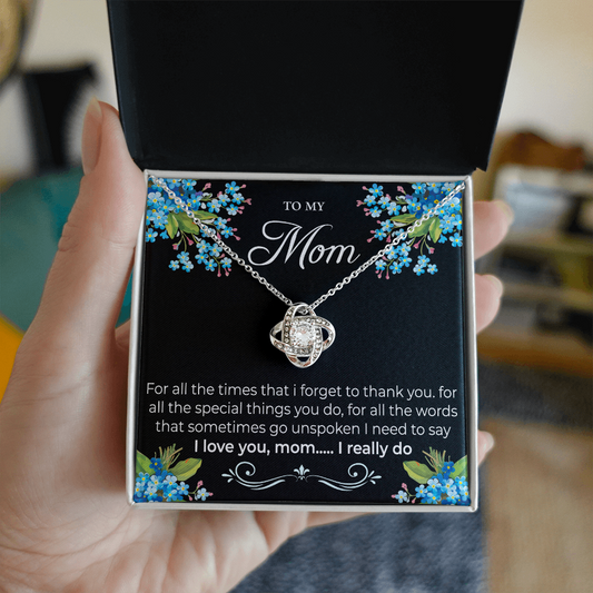 To My Mom necklace gift – meaningful jewelry for mom with heartfelt thank you message