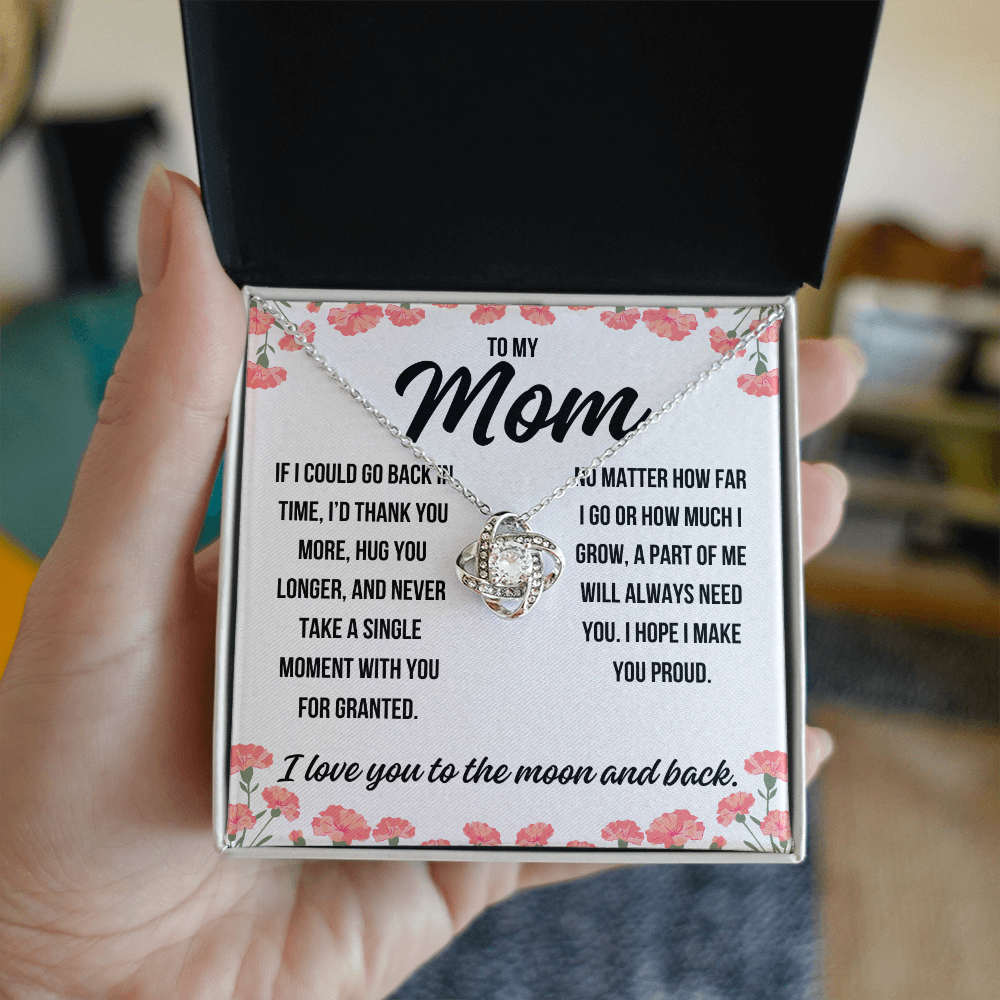 Love Knot necklace gift for mom from daughter