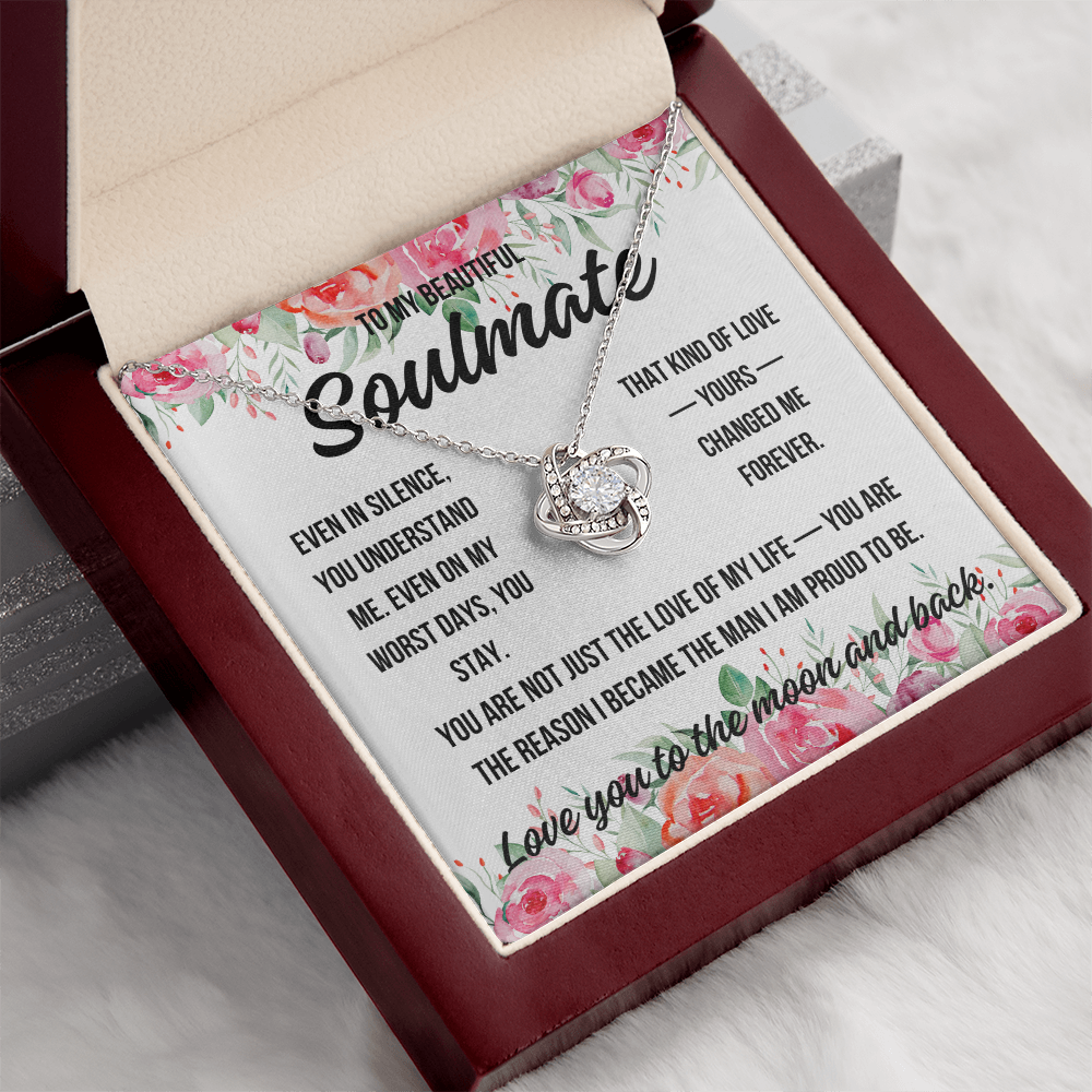 Emotional jewelry keepsake with message about unconditional love and growth

