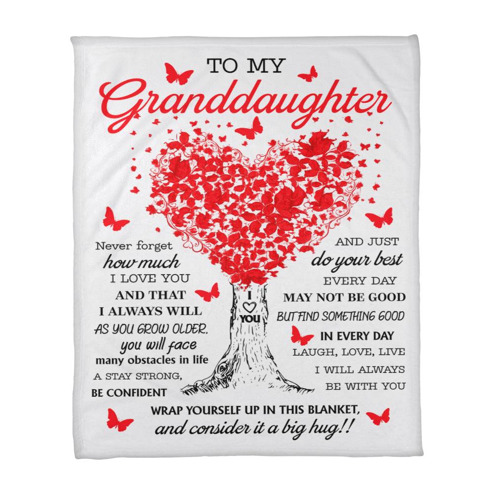 to my granddaughter coral fleece blanket